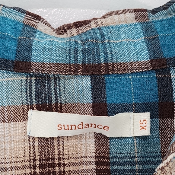 Sundance Women's 100% Cotton Plaid Button Front Shirt - XS - Picture 3 of 5